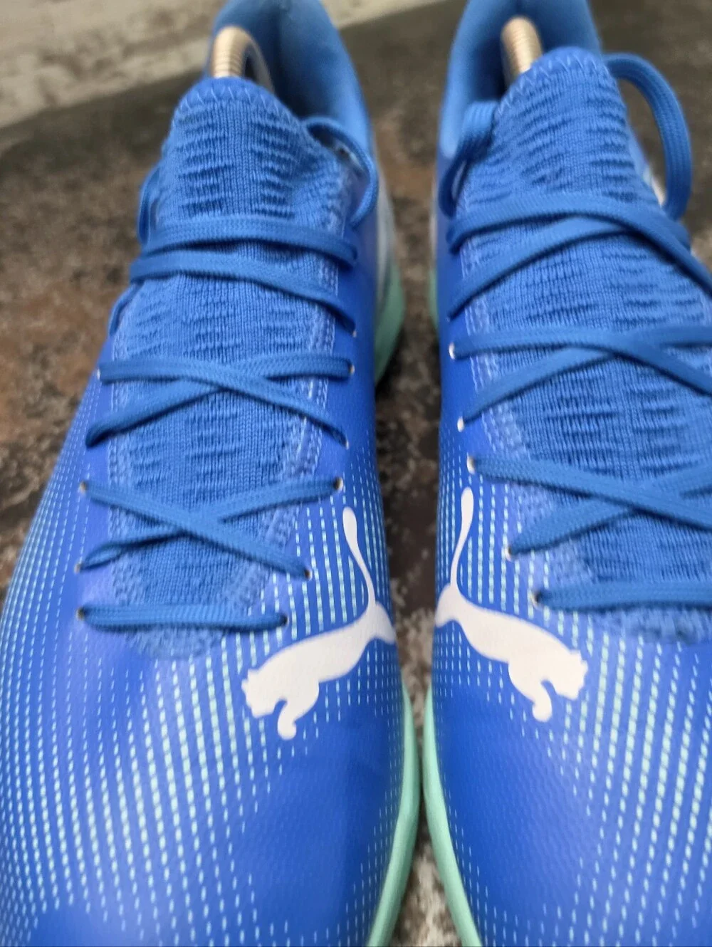 Mens Puma Future 7 Play Indoor Soccer Shoes Sz 10 M Used Blue 107942-01